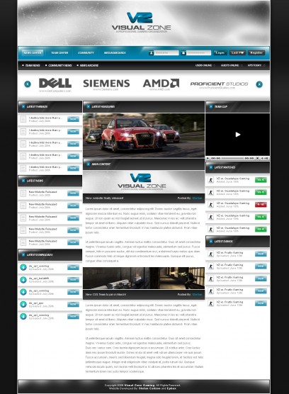 Visual Zone Gaming Website